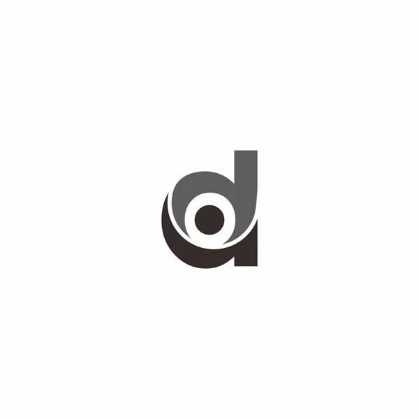 D betű ember logó — Stock Vector