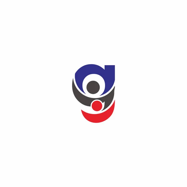 Písmeno g lidé Logo — Stockový vektor