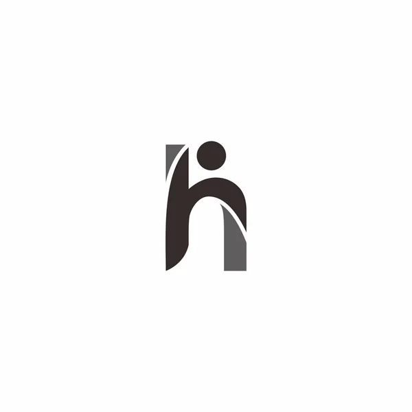Letra h Logo de la gente — Vector de stock