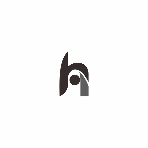 Letra h Logo de la gente — Vector de stock