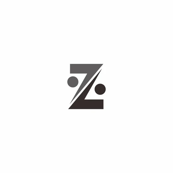 文字 Z 人ロゴ — ストックベクタ