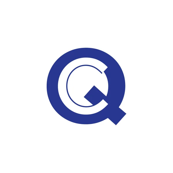 QC Initial Letter Logo Vector Template — Stock Vector