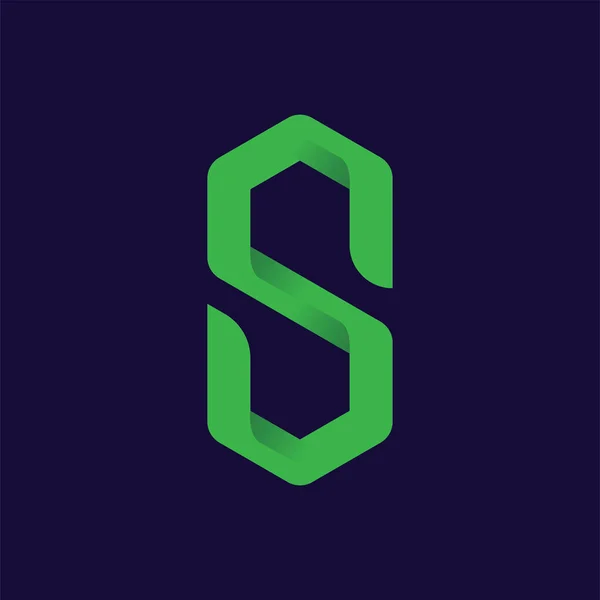 S Letter Hexagonal logo vector template — 스톡 벡터