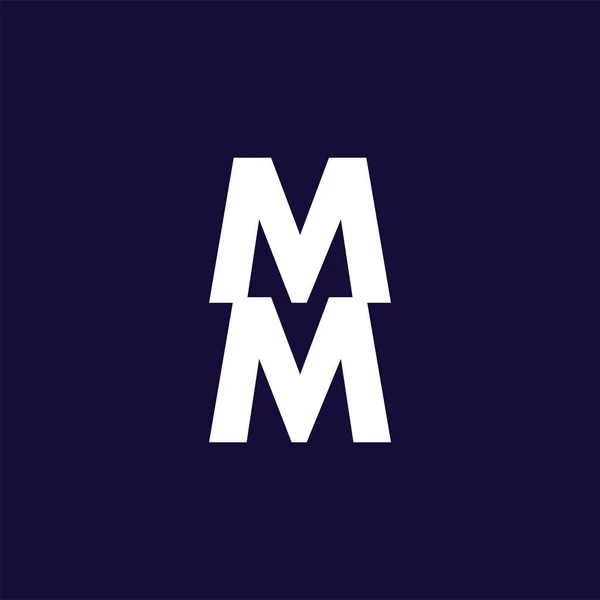 MM Initial Letter Logo Vector Template — 스톡 벡터