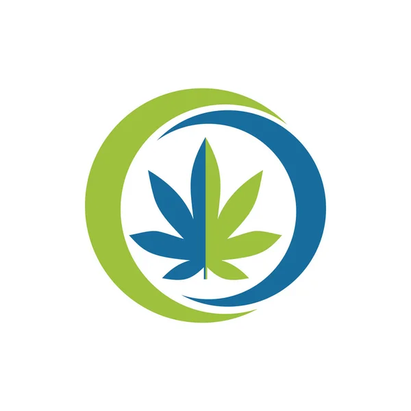 Salud marihuana Logo vector plantilla — Archivo Imágenes Vectoriales