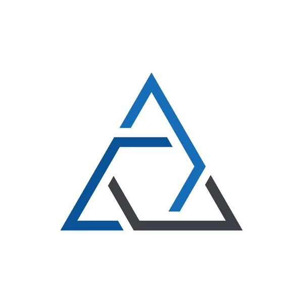 Abstracte lijn driehoek Logo Vector — Stockvector