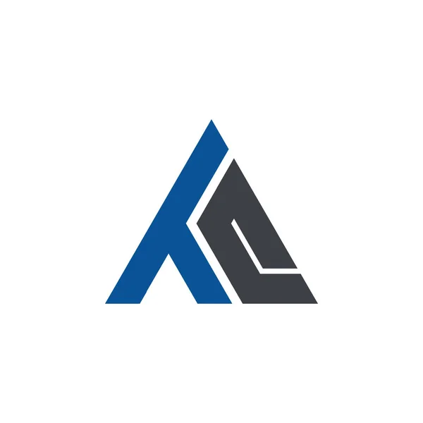 T Q Eerste letter Driehoek logo — Stockvector