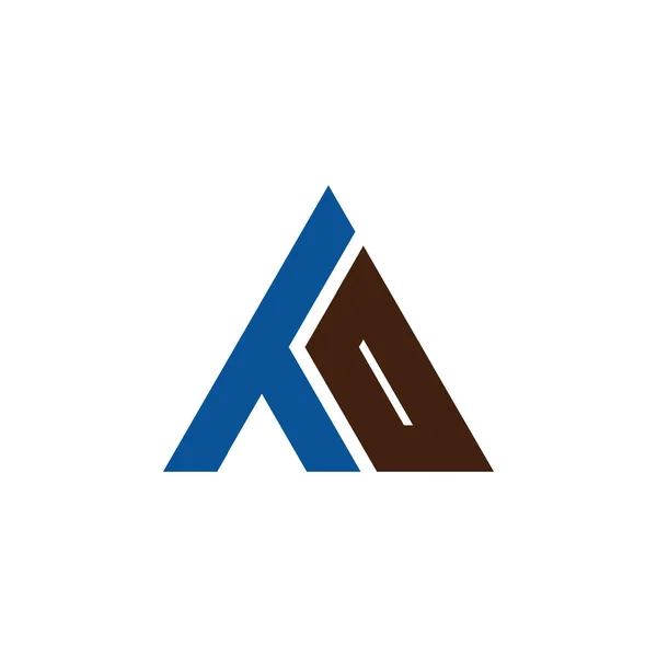Naar Eerste letter Driehoek logo — Stockvector