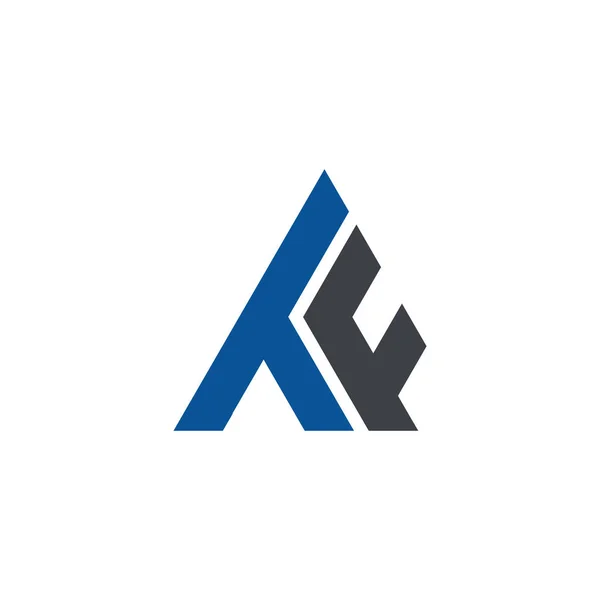 Tf Eerste letter Driehoekig logo — Stockvector