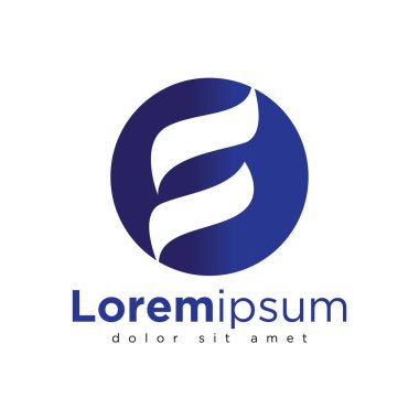 Soyut Harf F logo vektörü