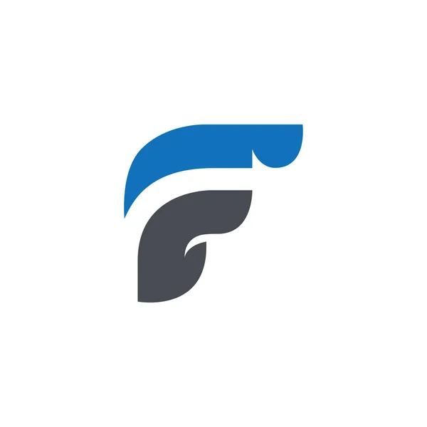 Abstrakt bokstav F Logotypvektor — Stock vektor