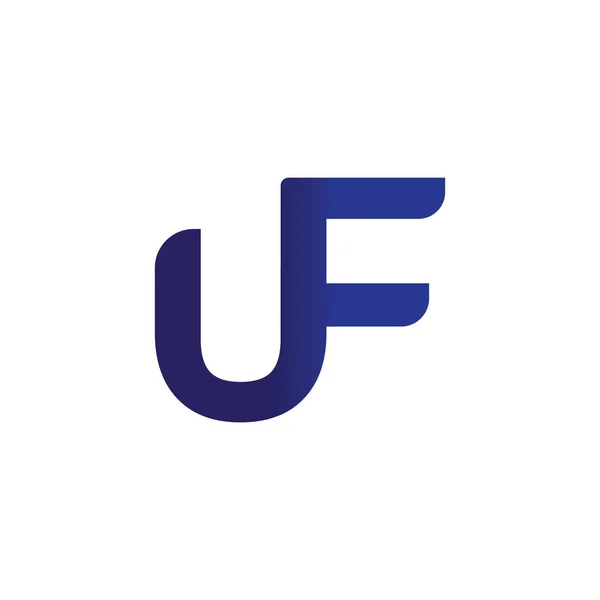 U f Letra inicial logo vector — Archivo Imágenes Vectoriales