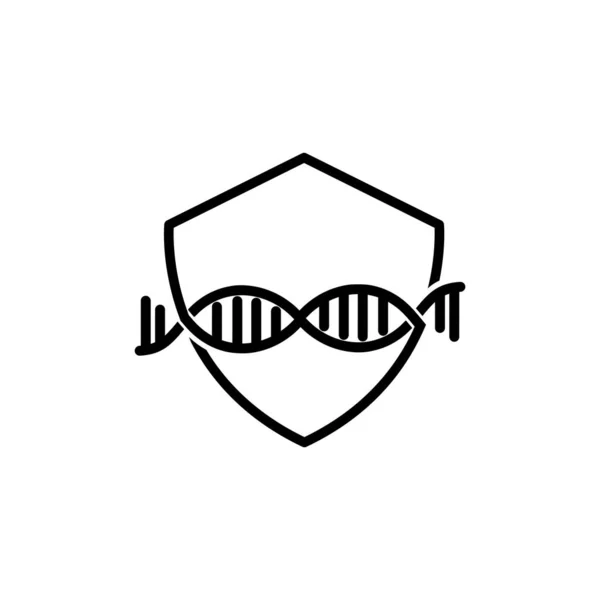 Shield dna sicherer Logo-Vektor — Stockvektor