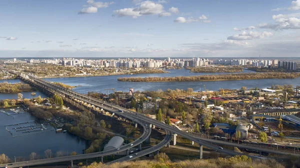 Вид с воздуха на Киев — стоковое фото