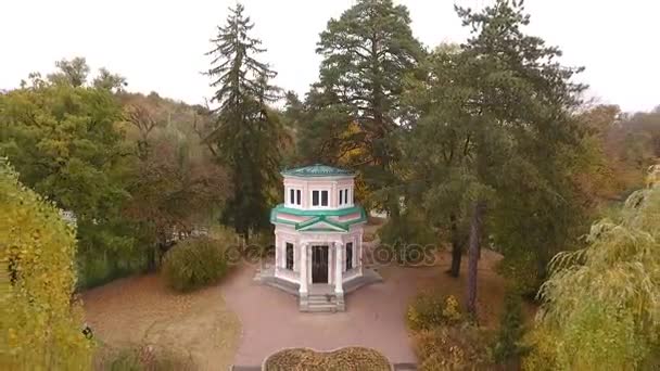 Schieten met een drone in het park — Stockvideo