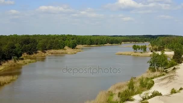 Areal pohled na klikaté řece — Stock video