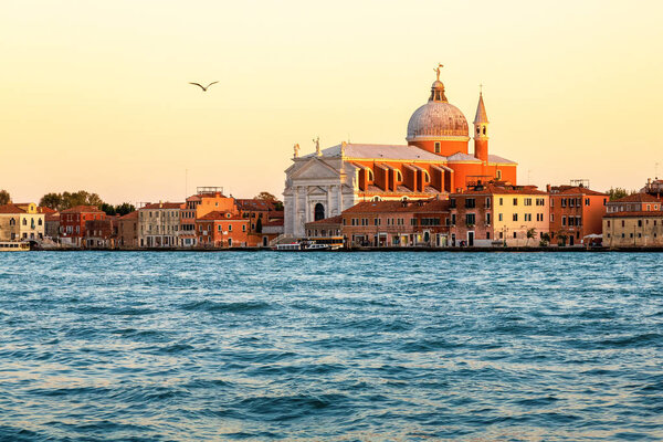 Grand Canal in Venice at the sunset, Italy. Beautiful photo