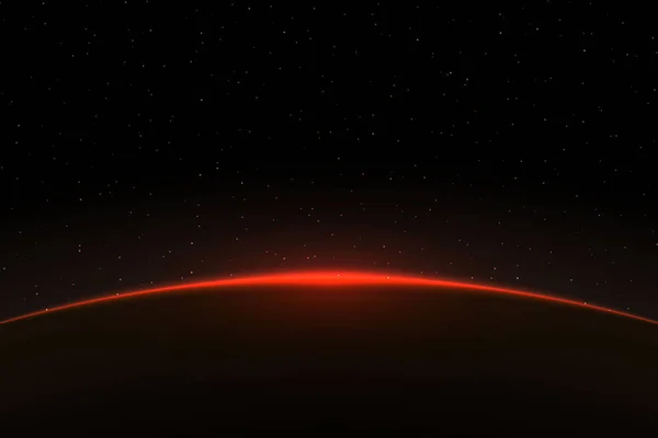 Planeet zonsopgang — Stockvector