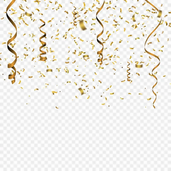 Goldenl Confetti — Stockvector