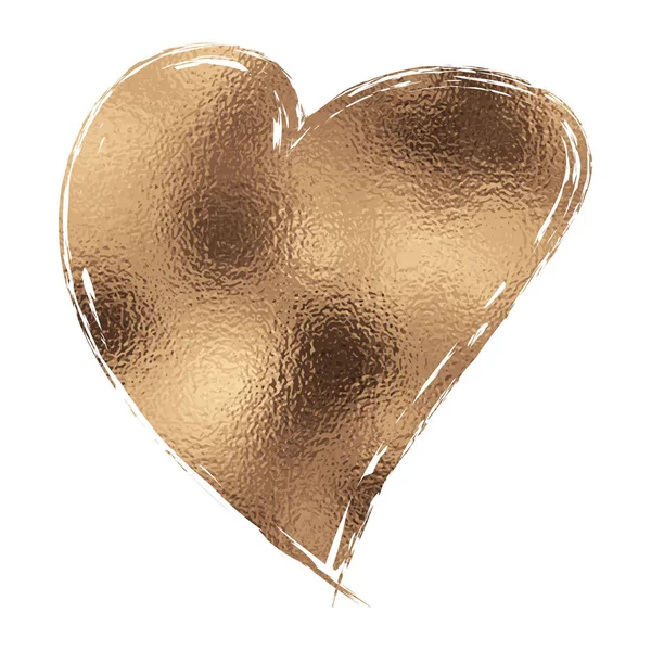 Zlatý lesk srdce — Stockový vektor