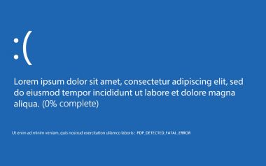 Blue Screen of Death clipart