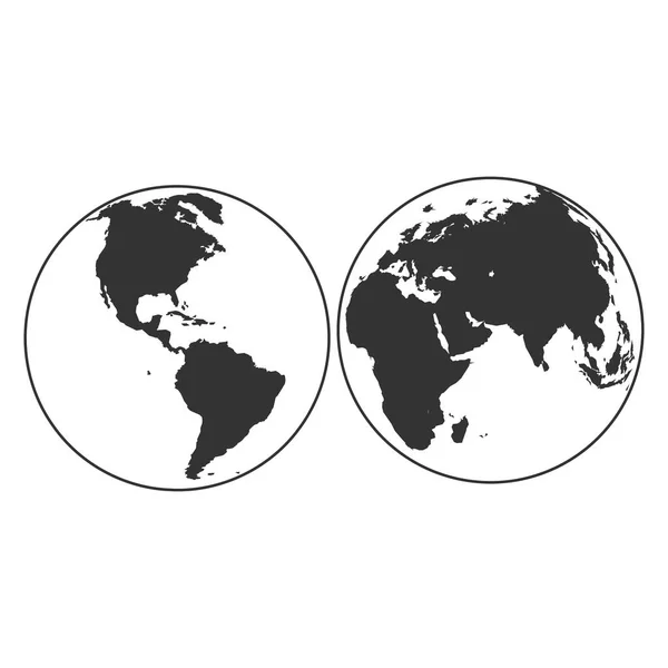 Globes terrestres — Image vectorielle