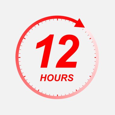 12 saatlik vektör simgesi