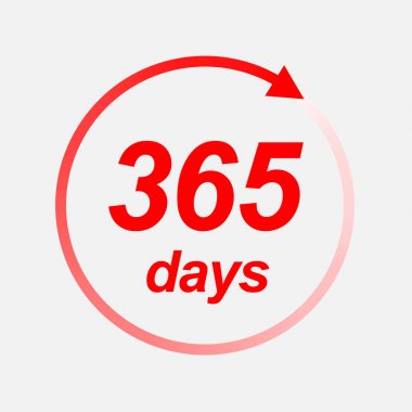 365 gün simge vektör