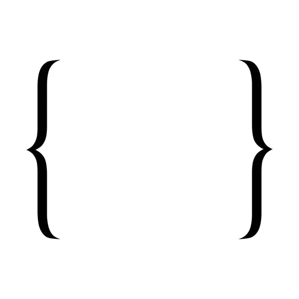 Het pictogram van het haakje. Offerte symbool — Stockvector