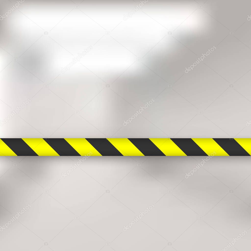 Lines of barrier tape