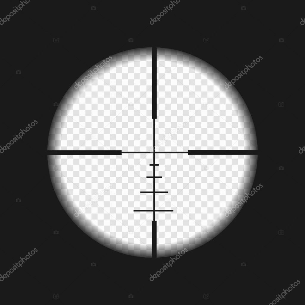 sniper sight with measurement marks