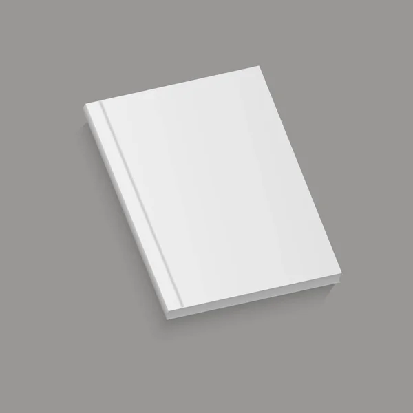 Folleto blanco realista en blanco . — Vector de stock