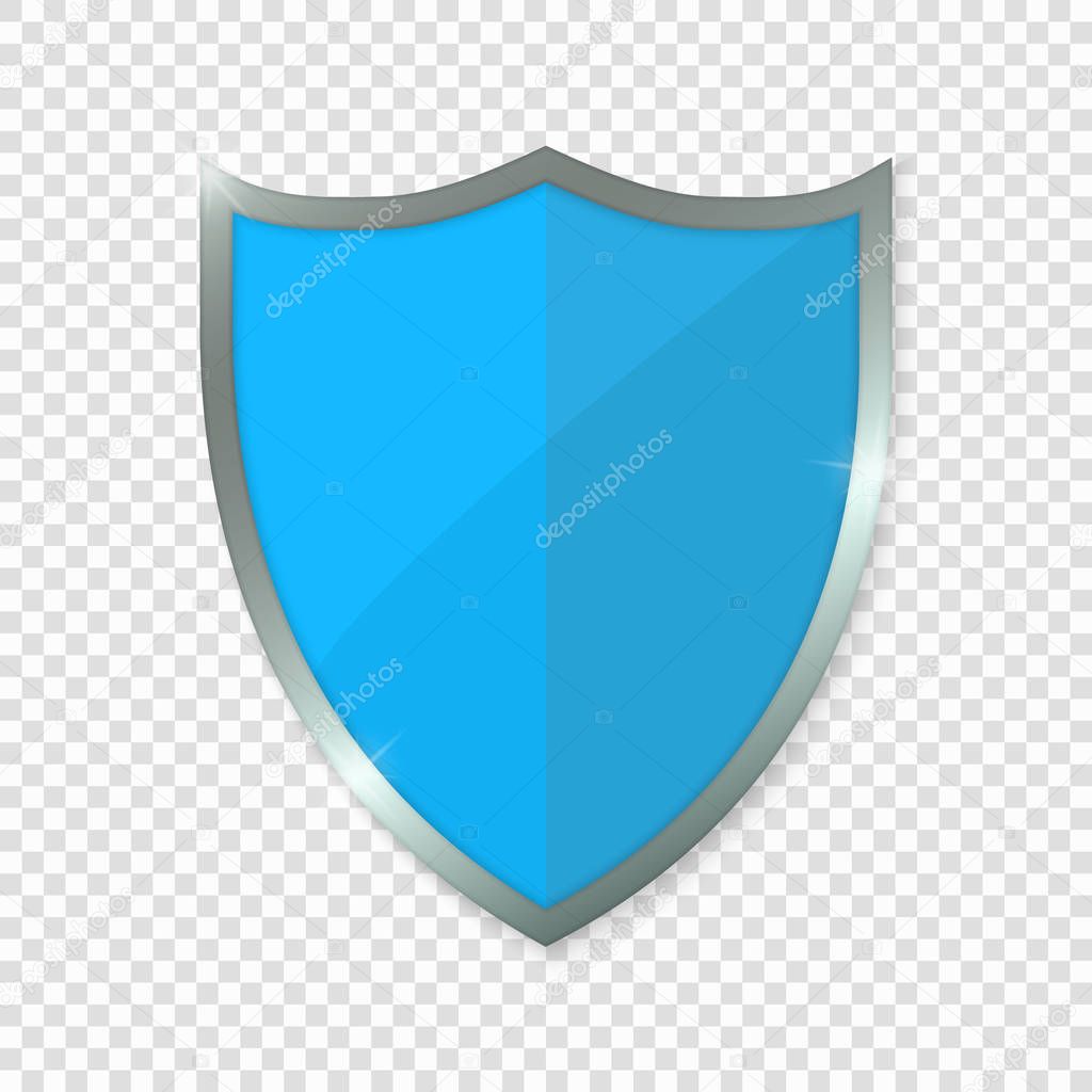 Blue shield. vector illustration