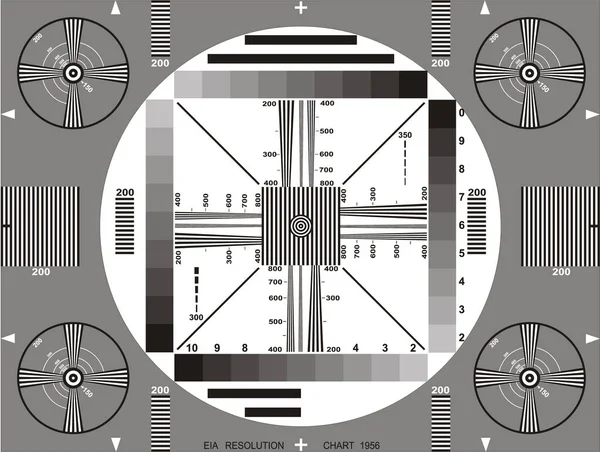 Tarjeta de prueba de televisión — Vector de stock