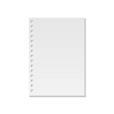 gerçekçi defter kağıdı sayfası