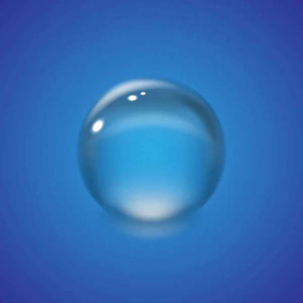Gota de agua realista — Vector de stock