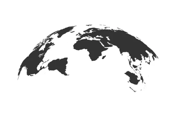 Mappa del mondo Isolato globo — Vettoriale Stock