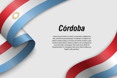 Arjantin 'in bayrak vilayetinde sallanan kurdele veya bayrak.