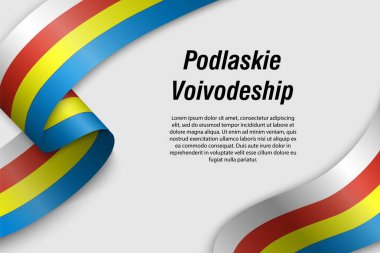 Polonya bayrağı taşıyan kurdele ya da bayrak sallıyor