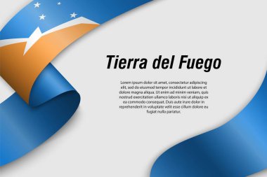 Arjantin 'in bayrak vilayetinde sallanan kurdele veya bayrak.