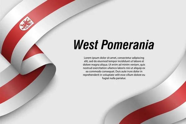 Κυματιστή κορδέλα ή πανό με σημαία της επαρχίας της Πολωνίας — Διανυσματικό Αρχείο