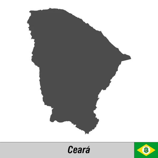 Mapa de alta qualidade com bandeira do Estado do Brasil —  Vetores de Stock