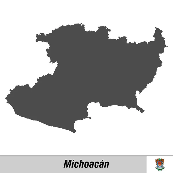 Mapa de alta calidad con el estado de la bandera de México — Archivo Imágenes Vectoriales