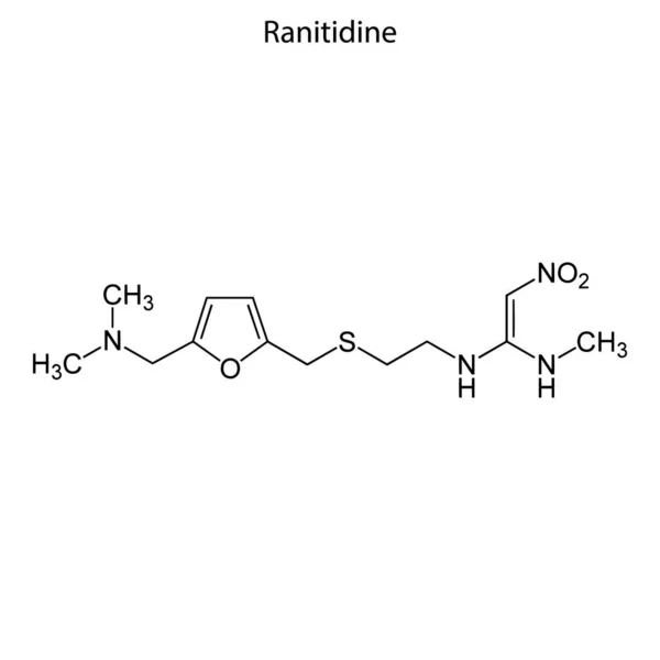 Formula scheletică a elementului chimic — Vector de stoc