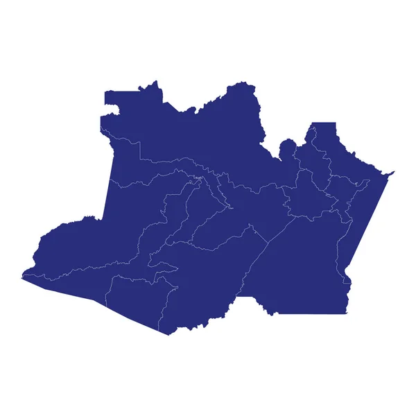 Mapa de alta calidad es un estado de Brasil — Archivo Imágenes Vectoriales