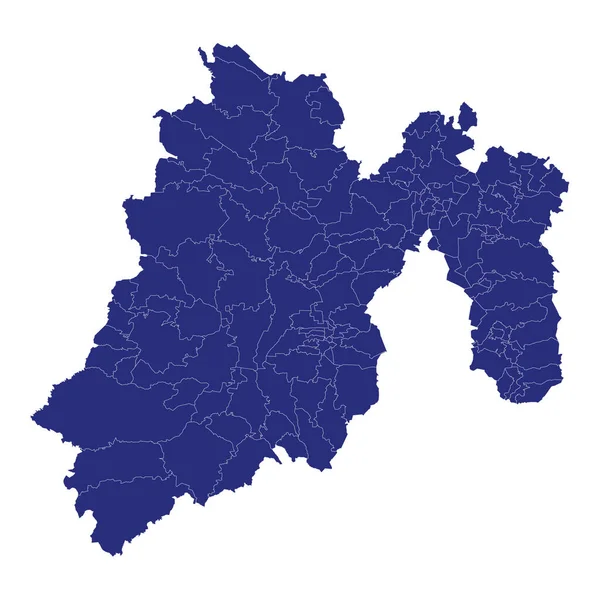 Mapa de alta qualidade é um estado do México — Vetor de Stock