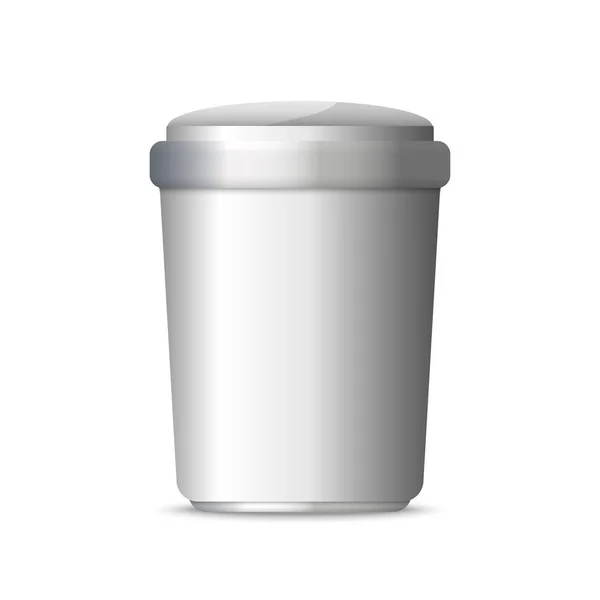 3d realistic trashcan — Stock Vector