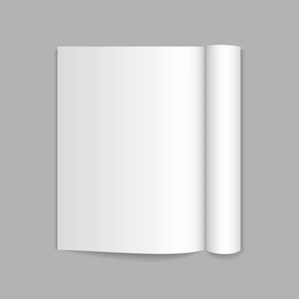 Realistic Blank white magazine — Stock Vector