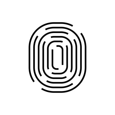 Parmak izi vektör çizim