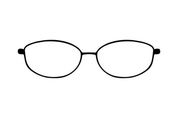 Kacamata hitam atau siluet kaca - Stok Vektor